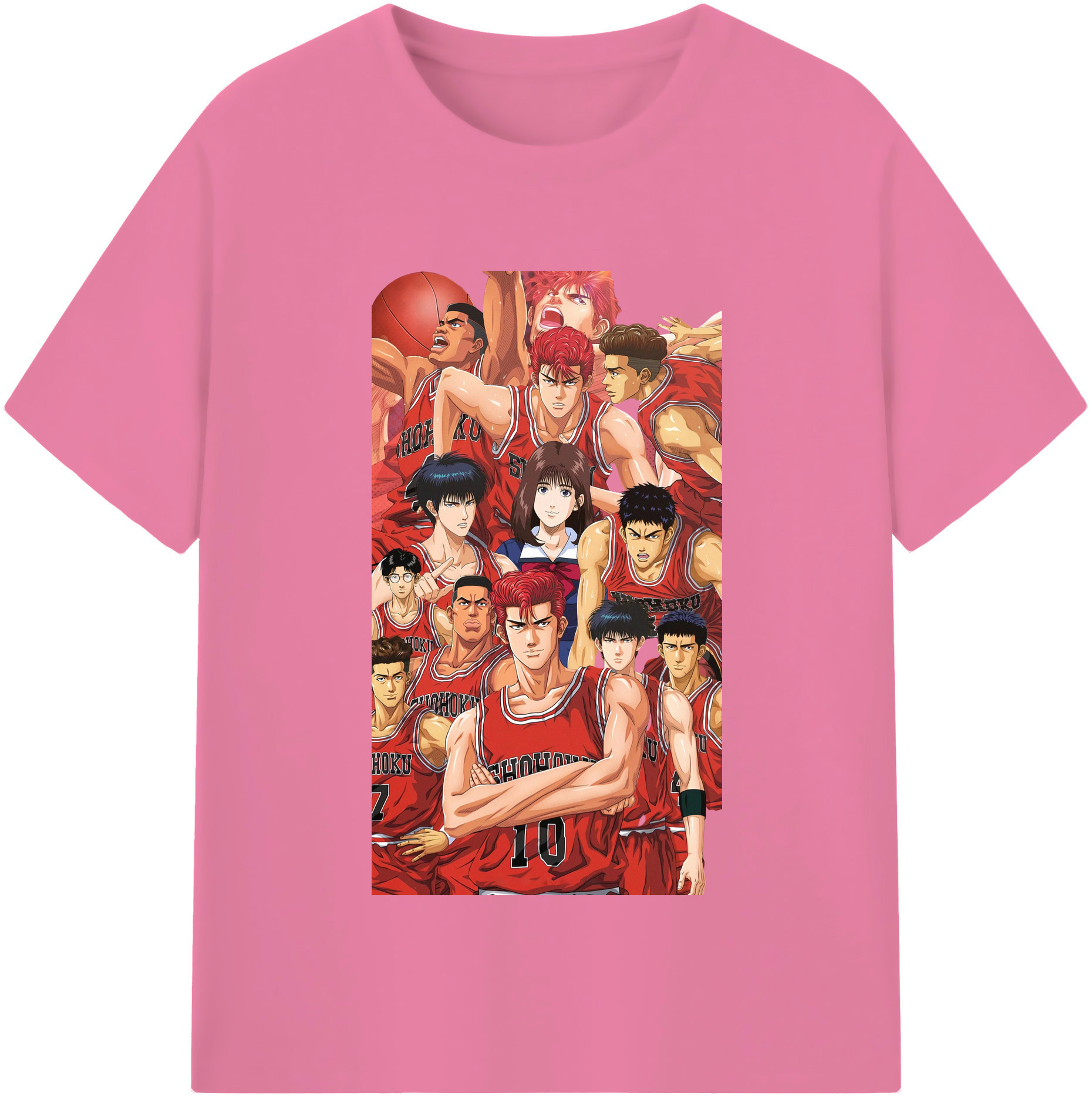 SLAM DUNK／スラムダンク 綿100％半袖Tシャツ（フロントプリント）